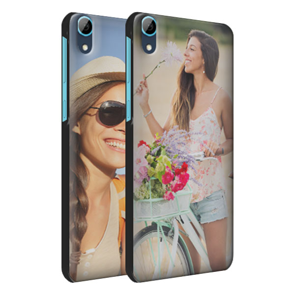 HTC Desire 820 hardcase hoesje ontwerpen zwart HTC Desire 820 hoesje met foto