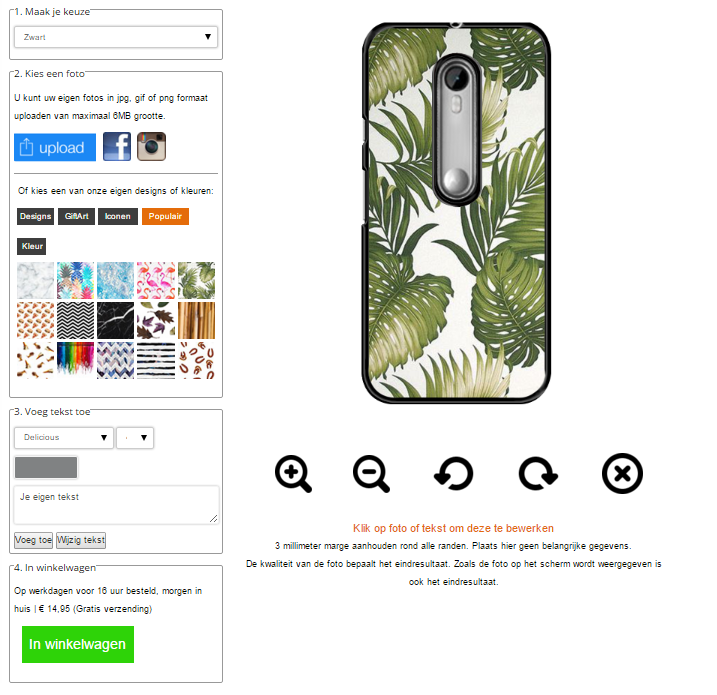 Motorla Moto G 3rd Gen hoesje ontwerpen met foto