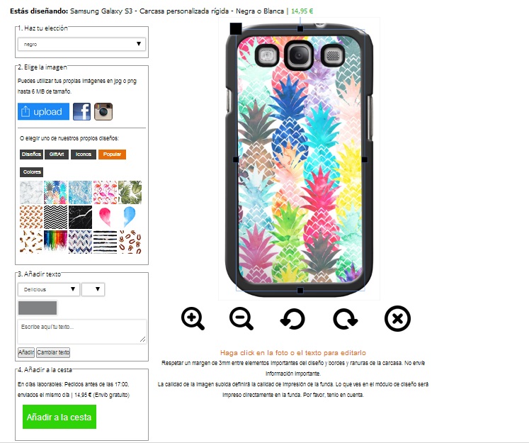 Samsung Galaxy S3 Hardcase hoesje maken