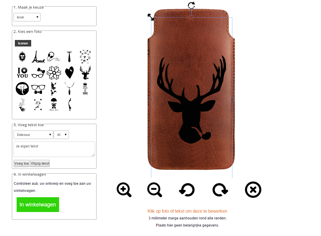leren hoesje ontwerpen