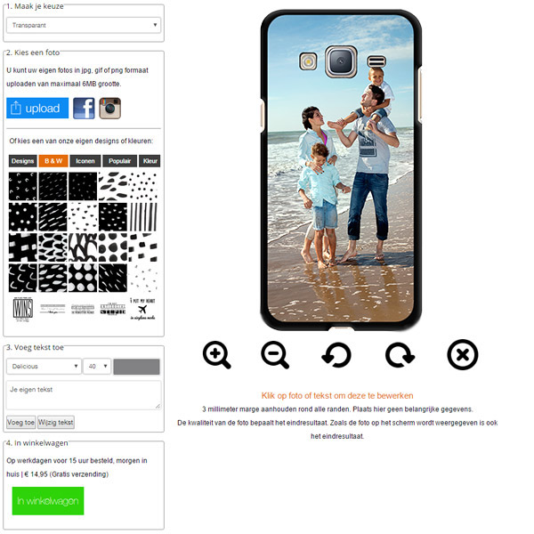Galaxy J3 hoesje ontwerpen Galaxy J3 hoesje ontwerpen