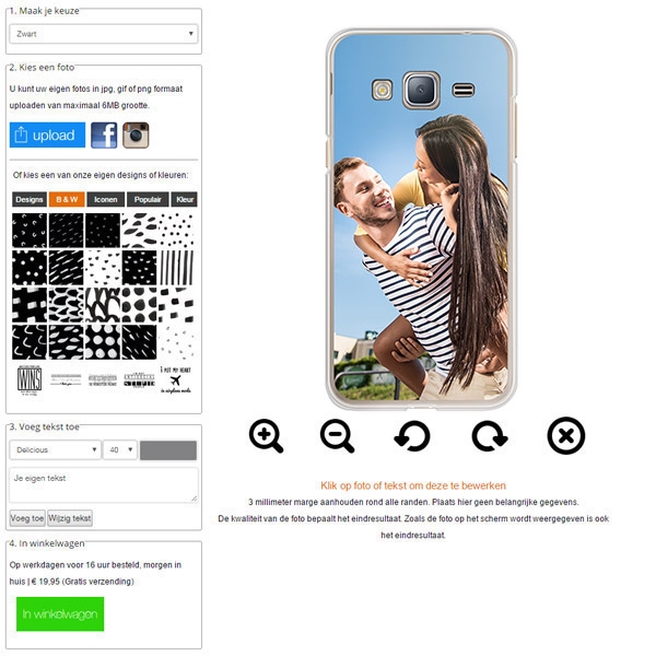 Galaxy J3 hoesje ontwerpen Galaxy J3 hoesje ontwerpen