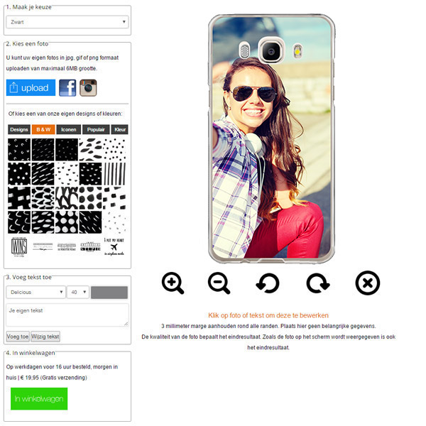 Galaxy J5 hoesje ontwerpen Galaxy J5 hoesje ontwerpen