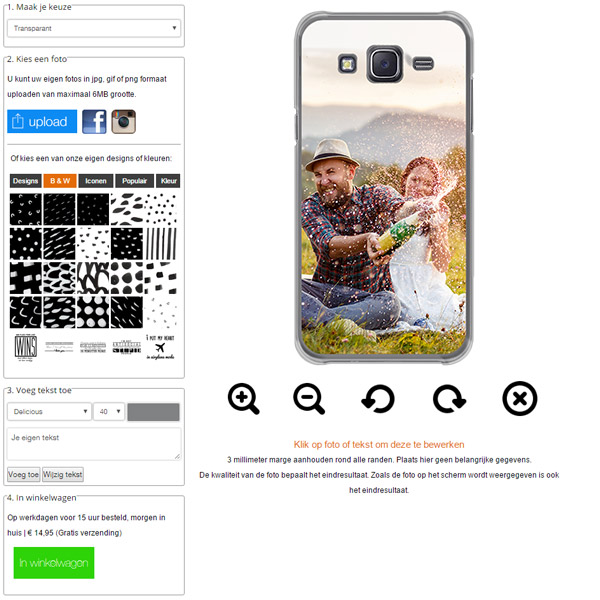 Galaxy J5 hoesje ontwerpen Galaxy J5 hoesje ontwerpen