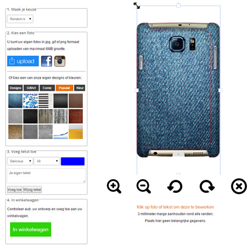 Galaxy S6 Edge hoesje maken Samsung Galaxy S6 Edge hoesje ontwerpen