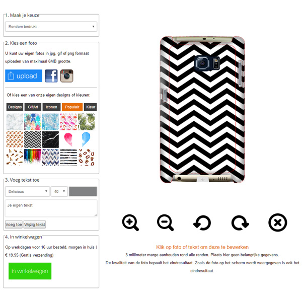 Samsung Galaxy S7 Edge Hardcase hoesje maken