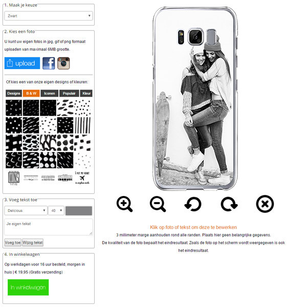 Galaxy S8 hoesje maken