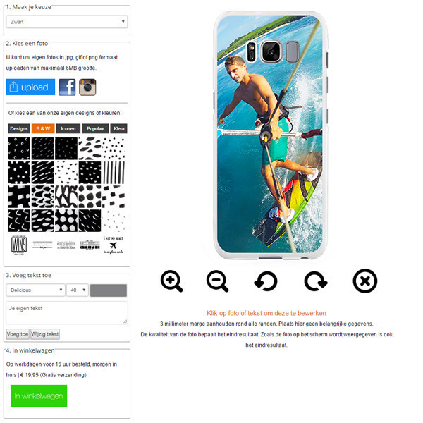 Galaxy S8 plus hoesje maken