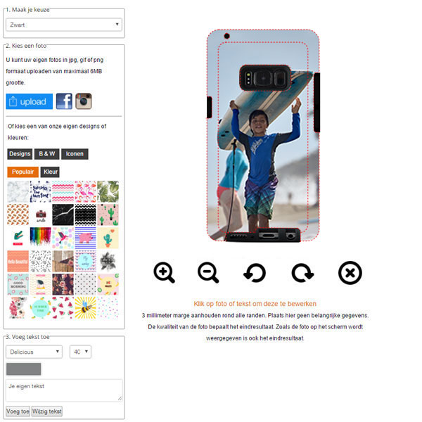 Galaxy S8 hoesje maken Samsung Galaxy S8 hoesje ontwerpen