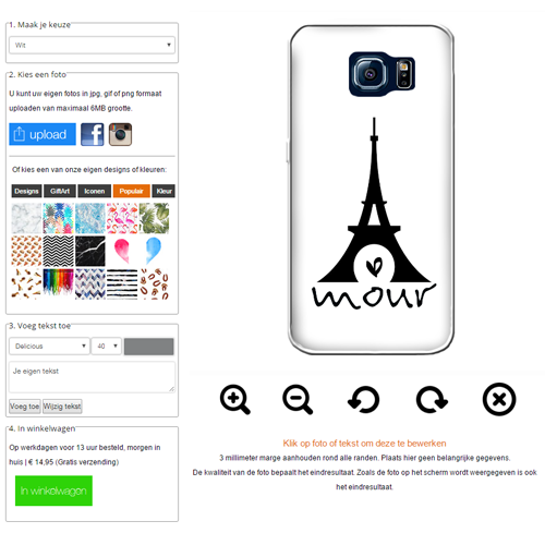 Galaxy S7 Edge hoesje maken