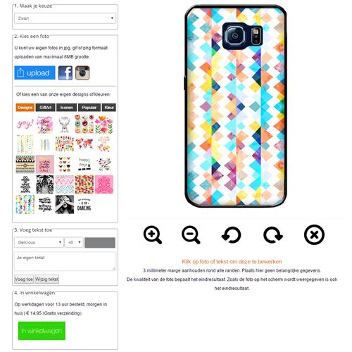 Galaxy S7 hoesje maken