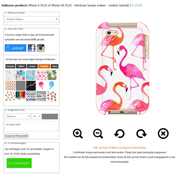 iPhone 6(S) rondom bedrukt hoesje maken