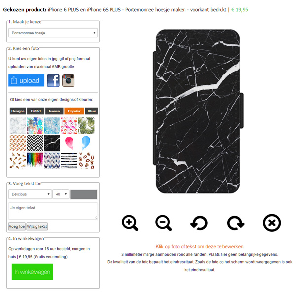 iPhone 6(S) PLUS portemonnee hoesje maken