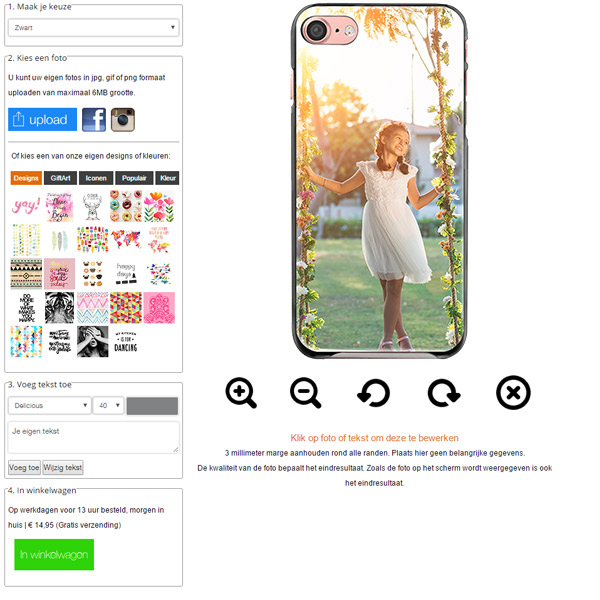 iPhone 7 case met foto