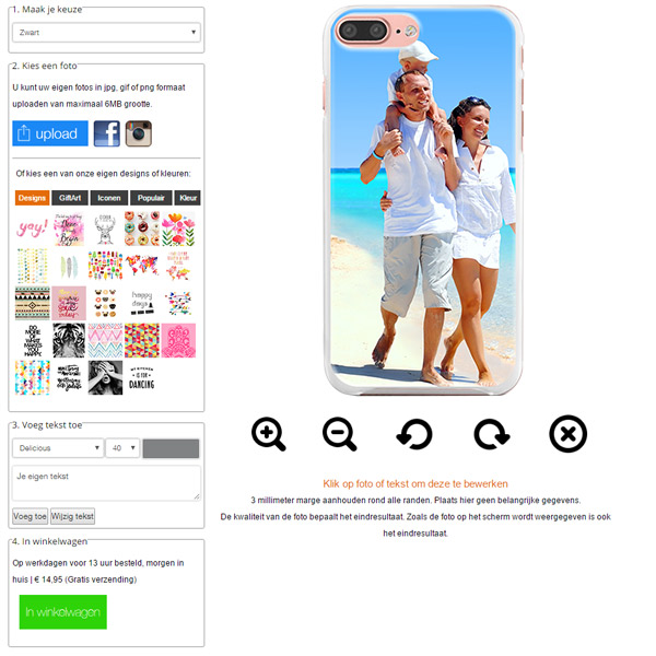 iPhone 7 PLUS case met foto