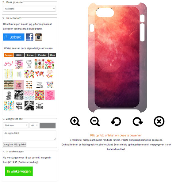 iPhone 7 rondom bedrukt hoesje maken
