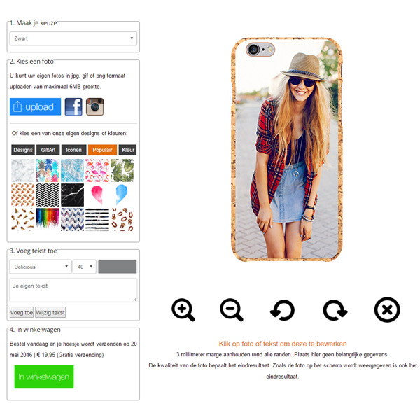 iPhone 6(S) kurk hoesje ontwerpen
