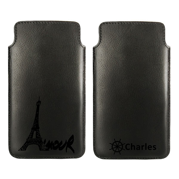Leren hoesje ontwerpen maat XL