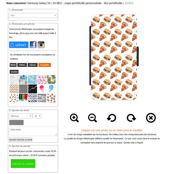 Galaxy S5 walletcase maken