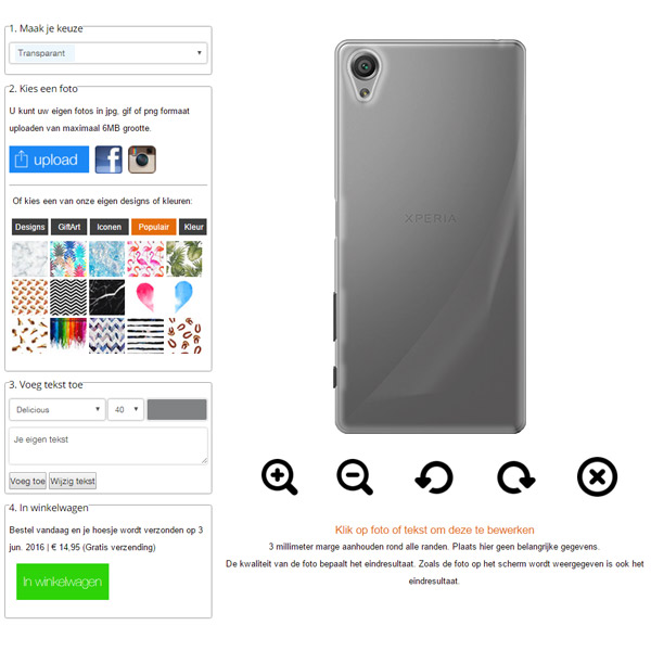 Xperia X Performance hoesje met foto