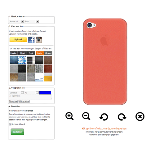 iPhone 4s hoesje ontwerpen